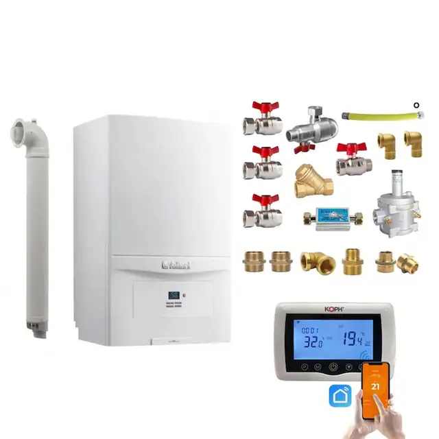 Centrala termică, Vaillant, ecoTEC pure VUW 236/7-2, 20.2 kW, set complet, termostat inteligent CT99, dimensiuni reduse
