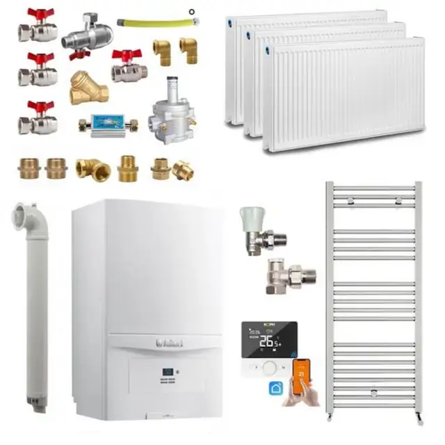 Centrala termica Vaillant ecoTEC pure VUW 236/7-2, 20.2 kW, calorifere, termostat inteligent, kit evacuare inclus