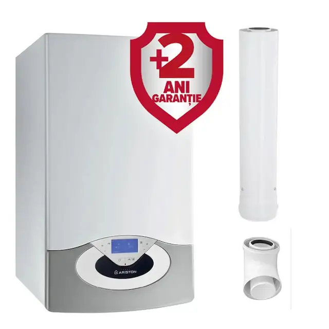 Centrala termica pe gaz Ariston Genus Premium EVO HP, 65 kW, kit evacuare inclus, 910x440x510 mm, 50 kg