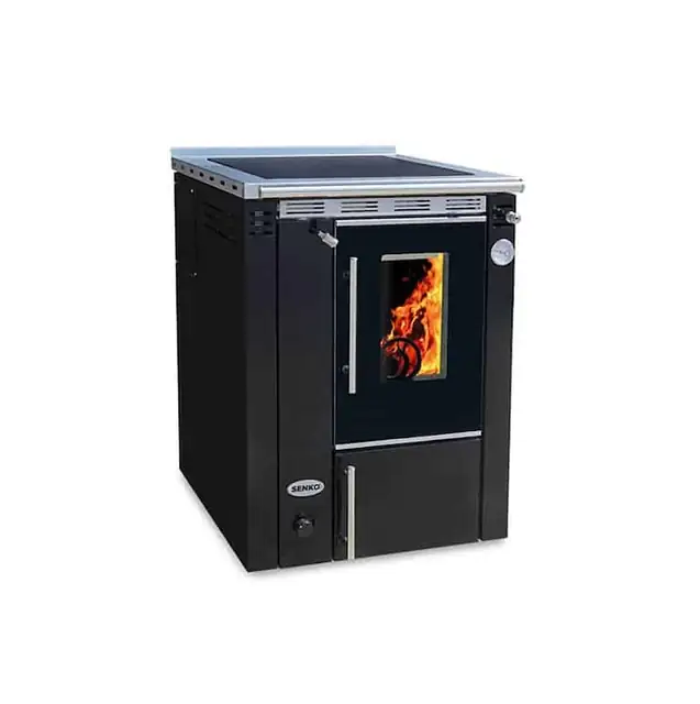 Centrala termică termoplita SENKO C 20, 25 kW, negru, dimensiuni 60x64x85/92 cm, fără cuptor, cu plită