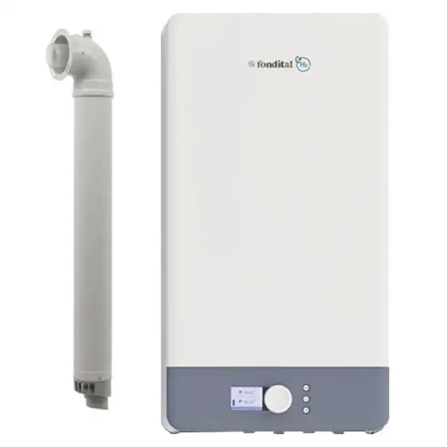 Centrala termica pe gaz in condensare Fondital Antea Next KC 35 kW, Clasa A, Afisaj color si intuitiv, IPX5D, Incalzire + ACM, Kit de evacuare inclus