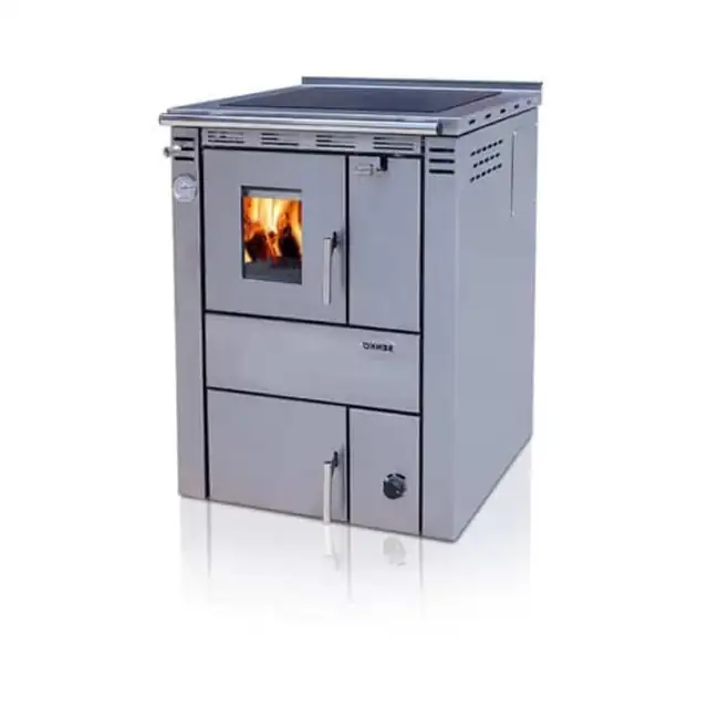 Centrala Termica TermoPlita C-20 cu Plita, INOX MAT, Fara Cuptor, evacuare dreapta