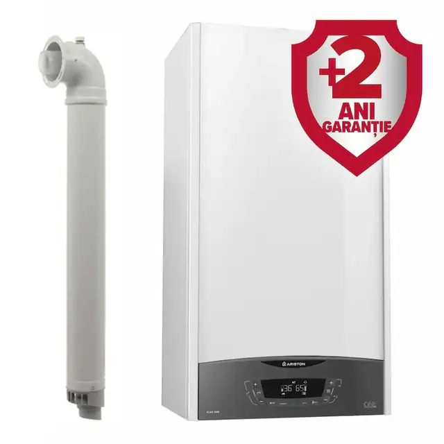 Centrala termica Ariston Clas One WIFI 24 kW, condensare, incalzire si ACM, Kit evacuare inclus, set cu extragarantie 2 ani